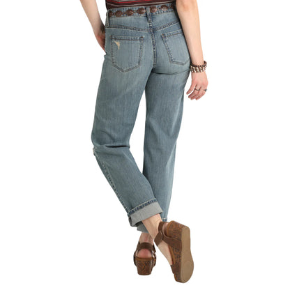 Women's Cinch Boyfriend Medium Stone Blue Jeans