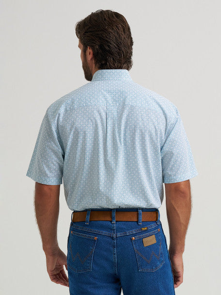 Men's Wrangler Snap Short Sleeve Shirt - Teal