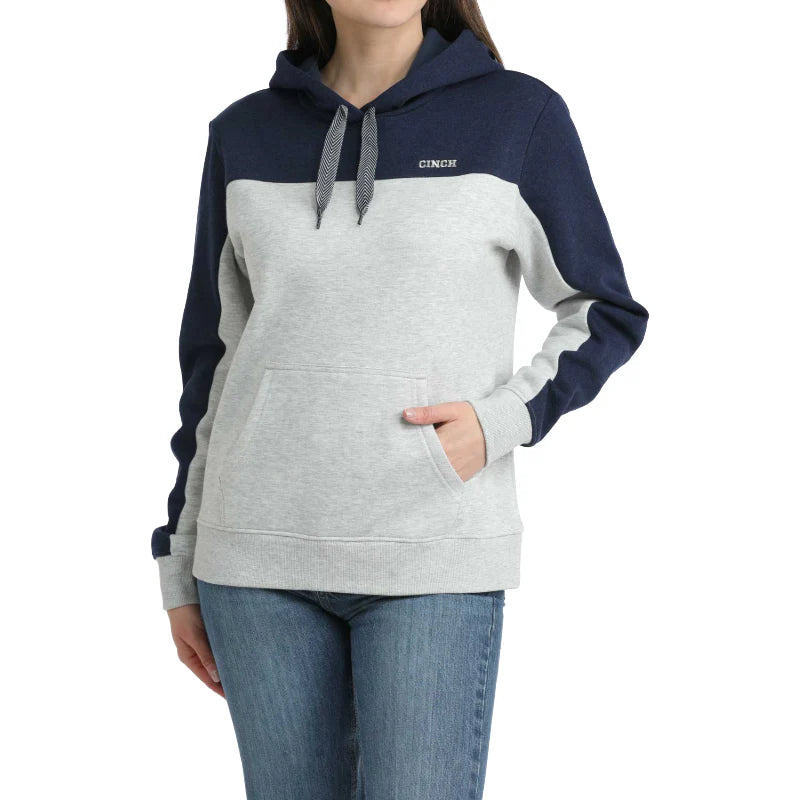 Women's Cinch Navy & Gray Color Block Hoodie