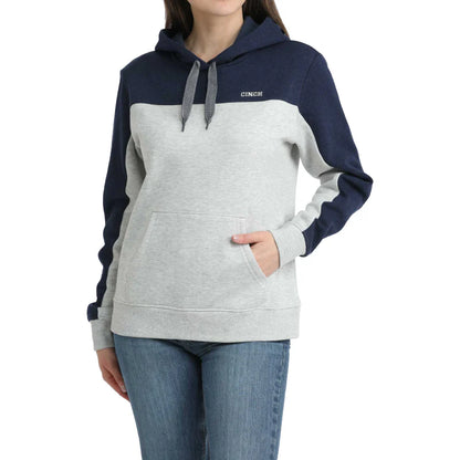 Women's Cinch Navy & Gray Color Block Hoodie