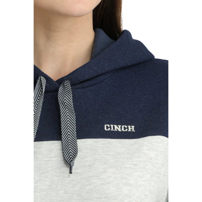 Women's Cinch Navy & Gray Color Block Hoodie