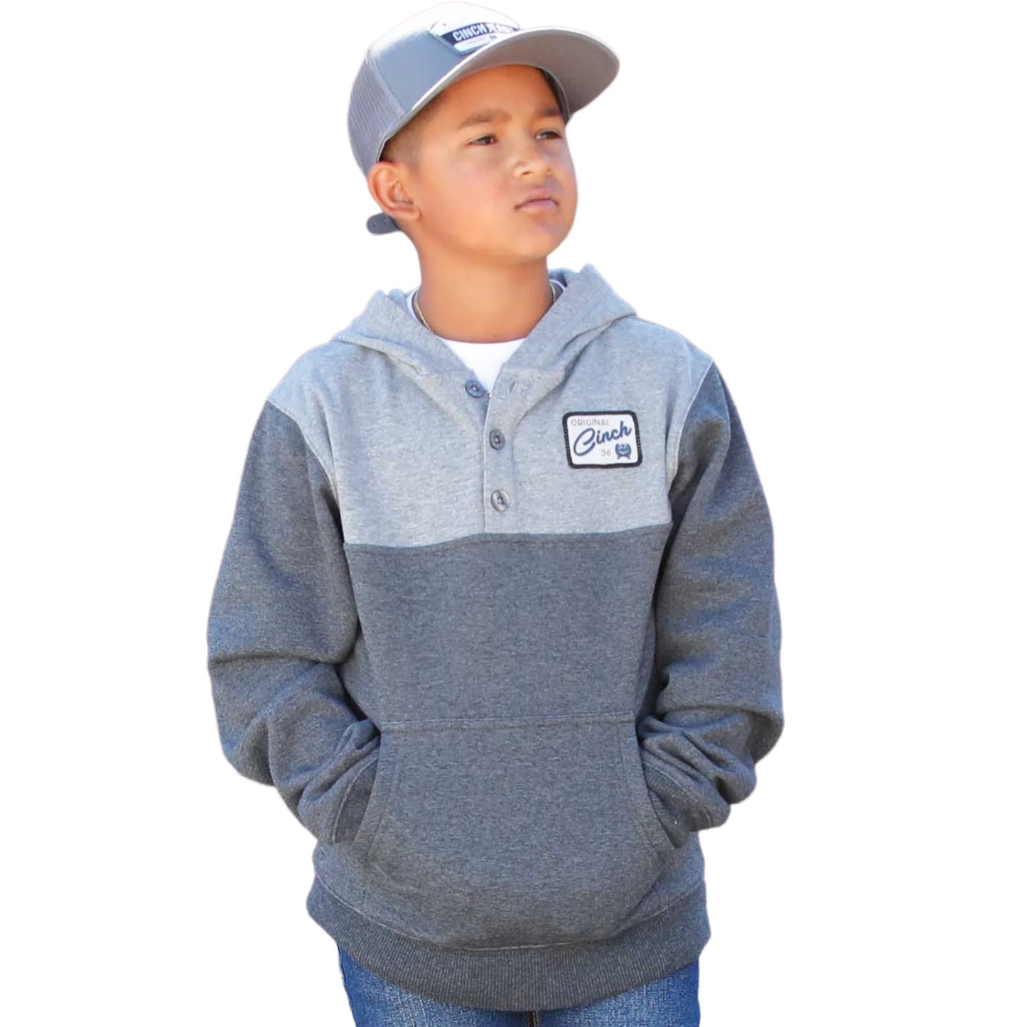 Boy's Cinch Charcoal Grey Hoodie