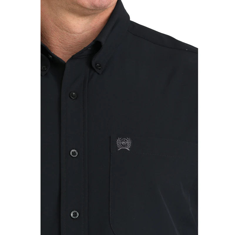 Men's Cinch Arenaflex Long Sleeve Black Button Down Shirt