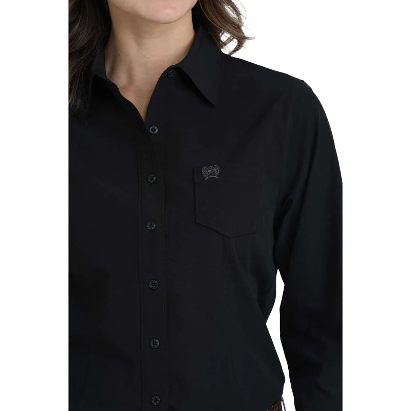 Women's Cinch ArenaFlex Long Sleeve Shirt - Black