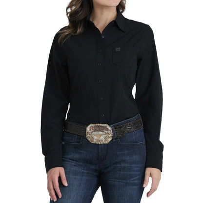 Women's Cinch ArenaFlex Long Sleeve Shirt - Black
