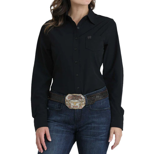 Women's Cinch ArenaFlex Long Sleeve Shirt - Black