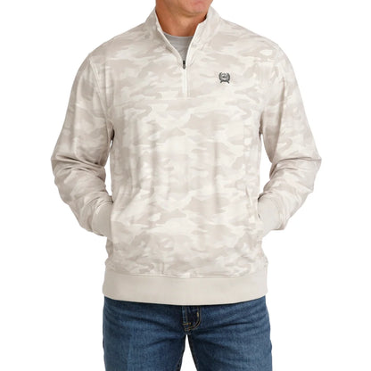 Men's Cinch 1/4 Zip Pullover - Gray Camo