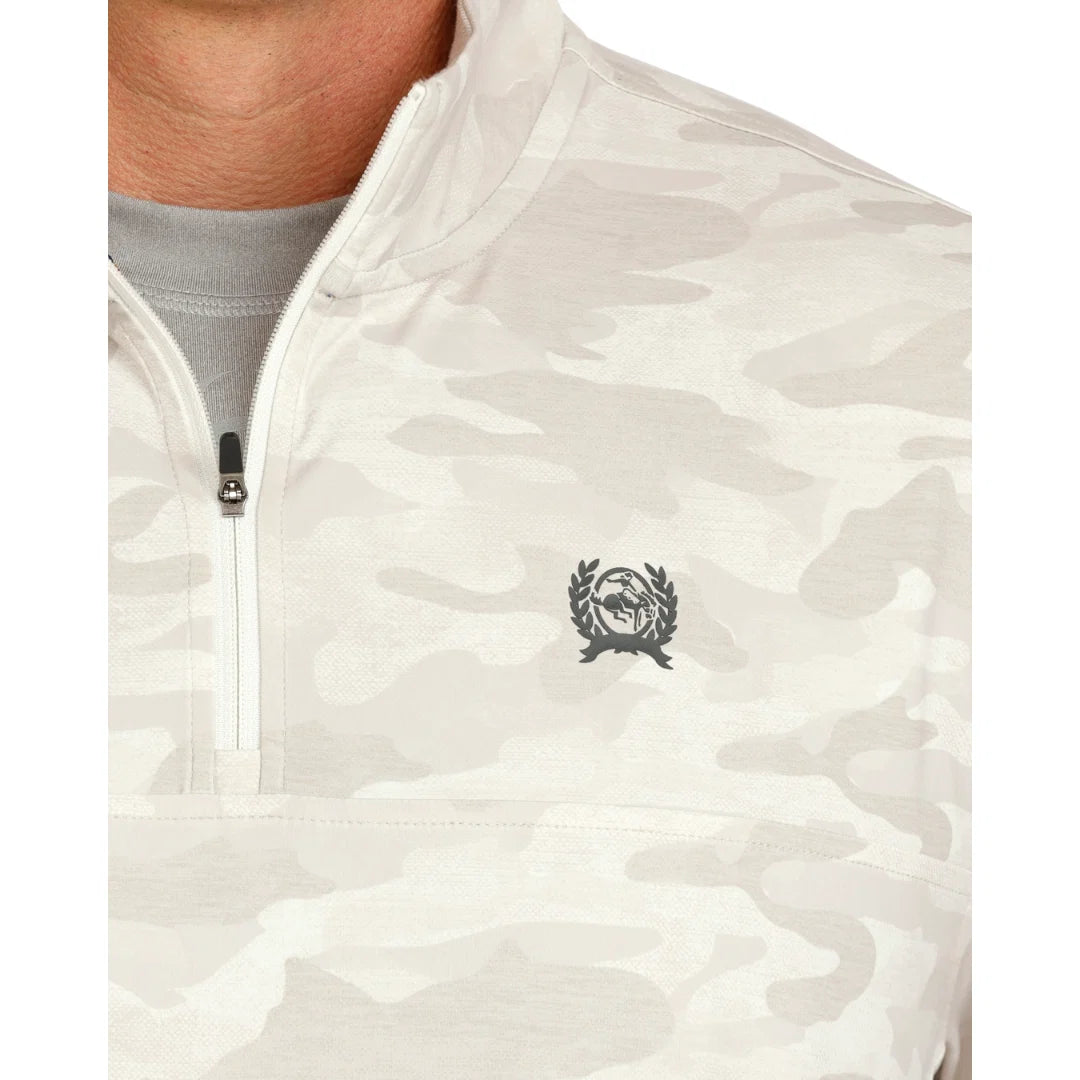Men's Cinch 1/4 Zip Pullover - Gray Camo