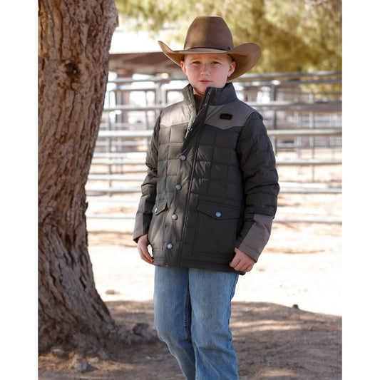 Boy's Cinch Green Quilted Barn Coat