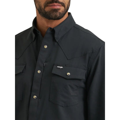 Men's Wrangler X ATG Technical Black Snap Shirt