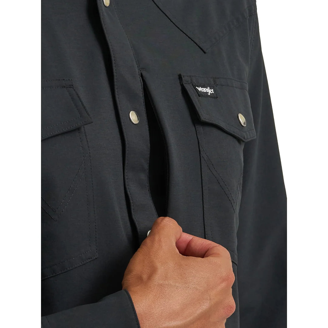 Men's Wrangler X ATG Technical Black Snap Shirt