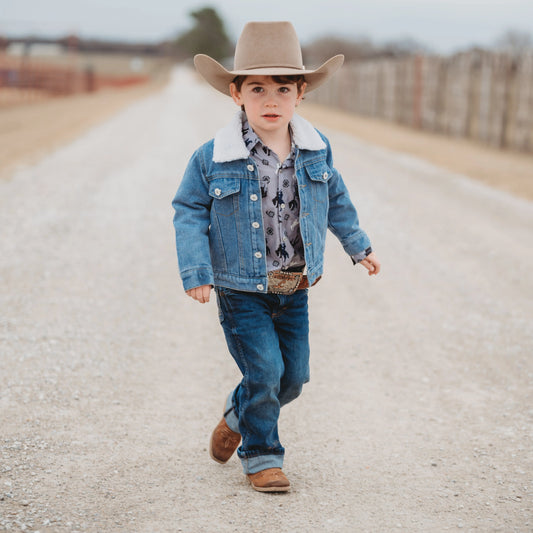 Boy's Shea Baby Denim Wool Jacket