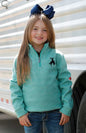 Girl's Cruel Girl 1/4 Zip Knit Pullover - Turquoise