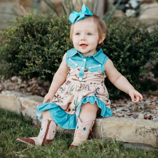 Girl's Shea Baby Out West Cowgirl Vintage Dress