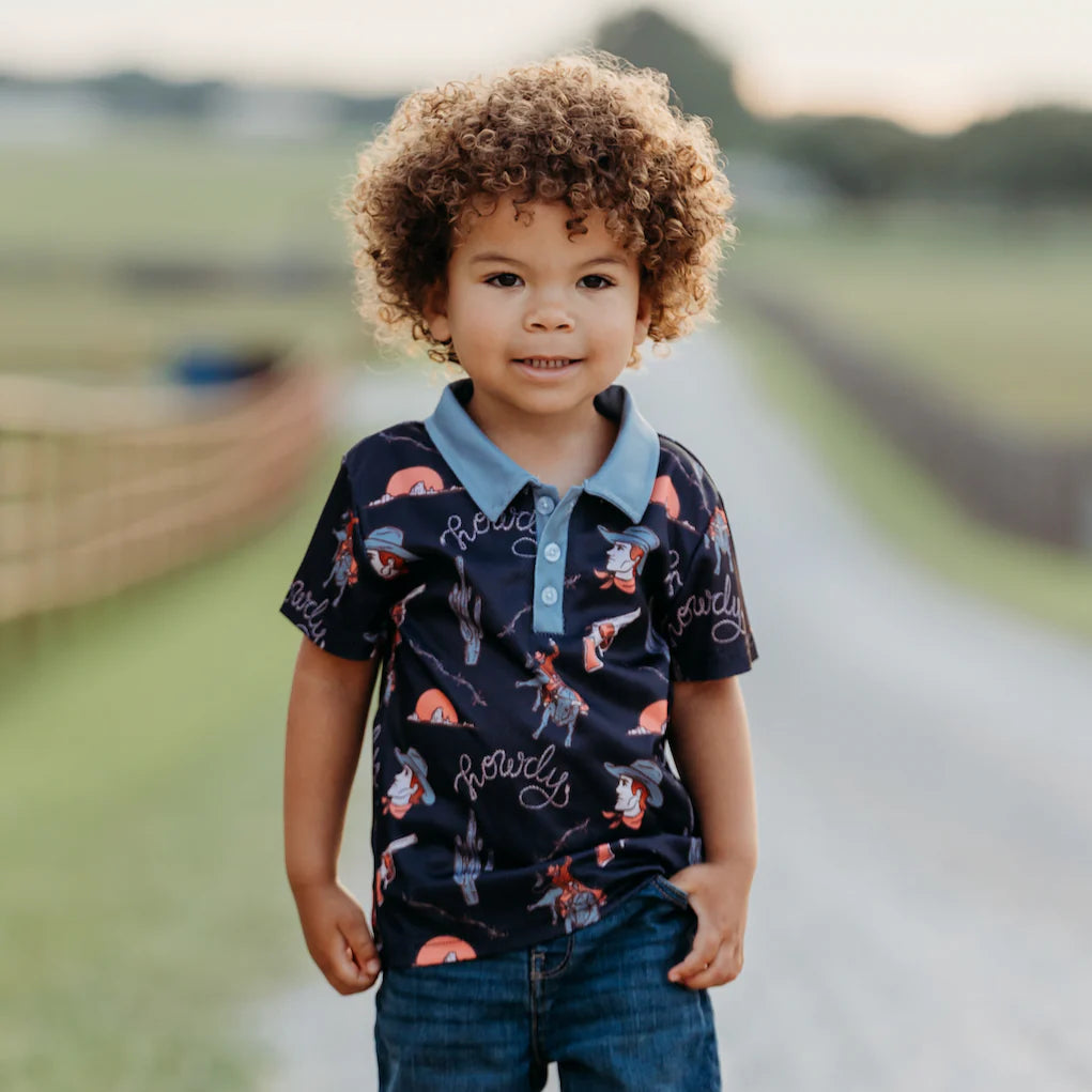 Boy's Shea Baby Yeehaw Polo Shirt