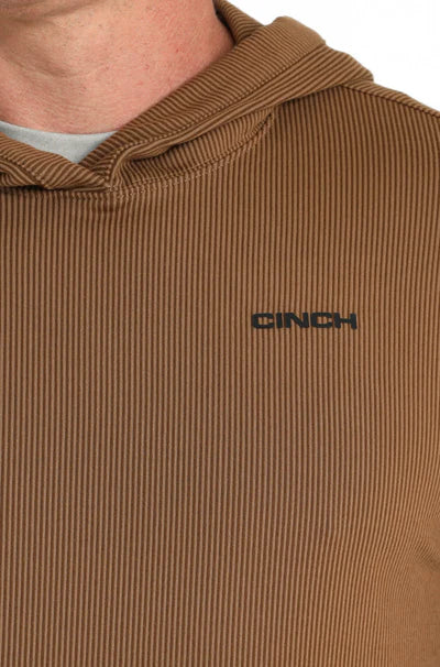 Men's Cinch Ribbed Hoodie - Brown