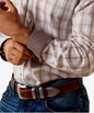 Men's Ariat Wrinkle Free Wesley Classic Fit Shirt - White Multi Plaid