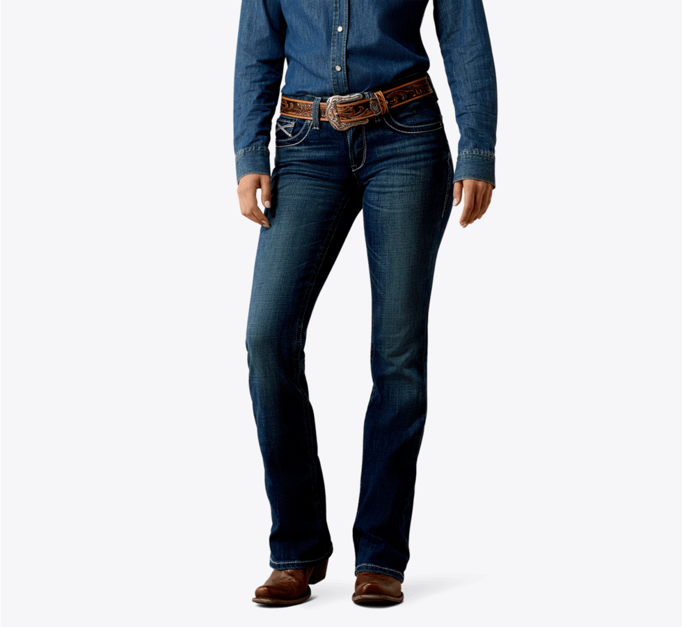 Women's Ariat Mid Rise Olenna Boot Cut Jeans