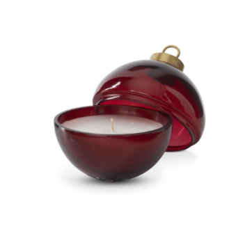 Burgundy Glass Filled Ornaments