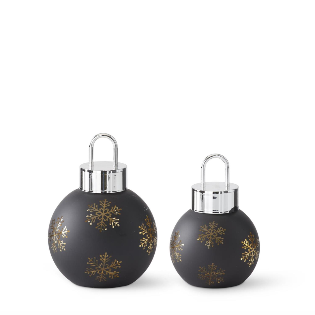 Black Snowflake LED Tabletop Ornaments