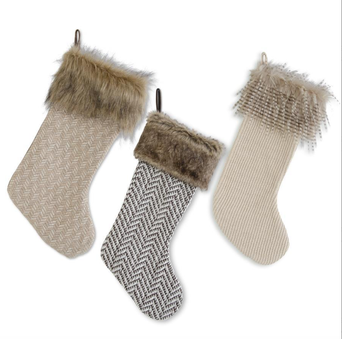 Assorted Stockings w/ Faux Fur Trim