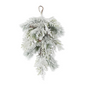 Glittered Heavy Flock Pine Swag  - 28"