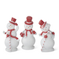 Resin Glittered Snowmen w/ Top Hats