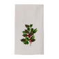 Cream Towel w/ Holly Leaves and Berries