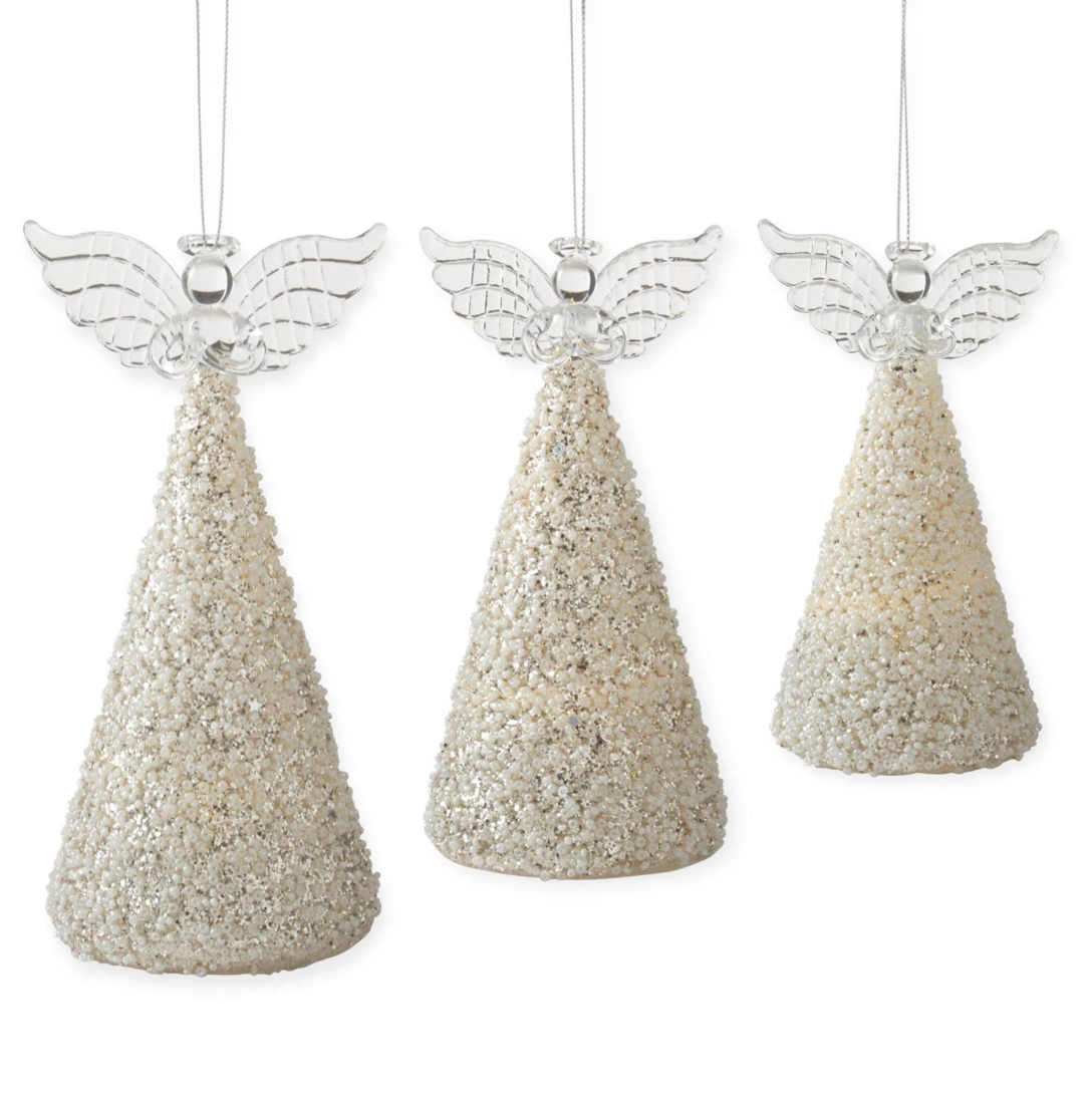 LED Angel Cones w/ Gold Beads