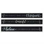 Black & White Christmas Message Signs - 15"