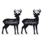 Black & White Reindeer Christmas Message Signs