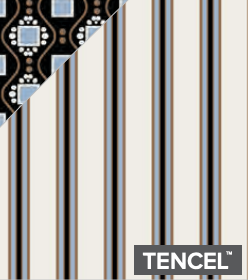 Men's Cinch Tencel Striped Long Sleeve Shirt Cream