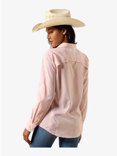 Women's Ariat VentTEK Shirt - Peach Stripe