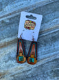 The Rodeo Rose Southwest Hand tooled Leather Earring