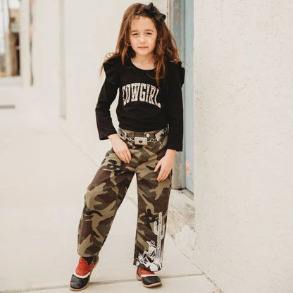 Girl's Shea Baby Camo Catus Jeans