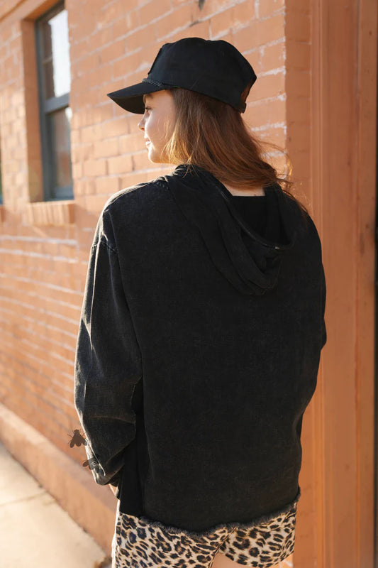 Women's 2 Fly Co URBAN DENIM HOODIE *MIDNIGHT