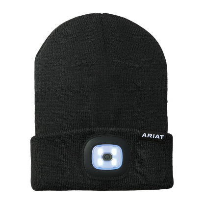 Ariat Rebar Headlight Black Beanie Cap