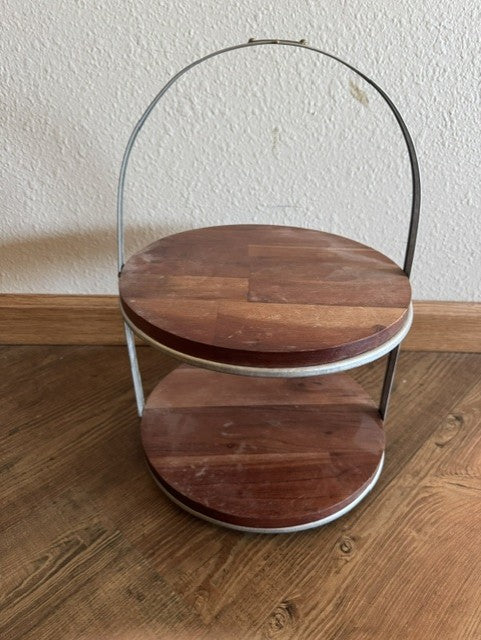 Two-Tier Round Display Stand