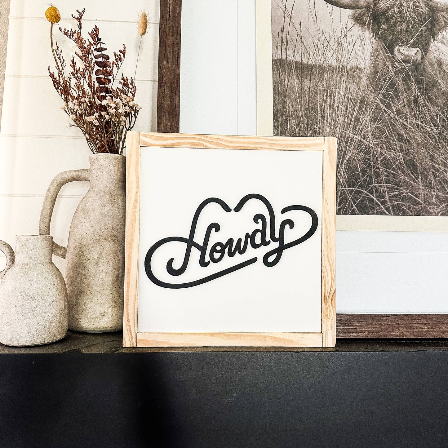 Howdy Wood Sign