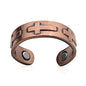 Cross Copper Design with Magnets Ring