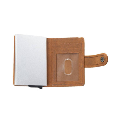 Wild Rose Leather Credit Card Holder in Rustwood Floral