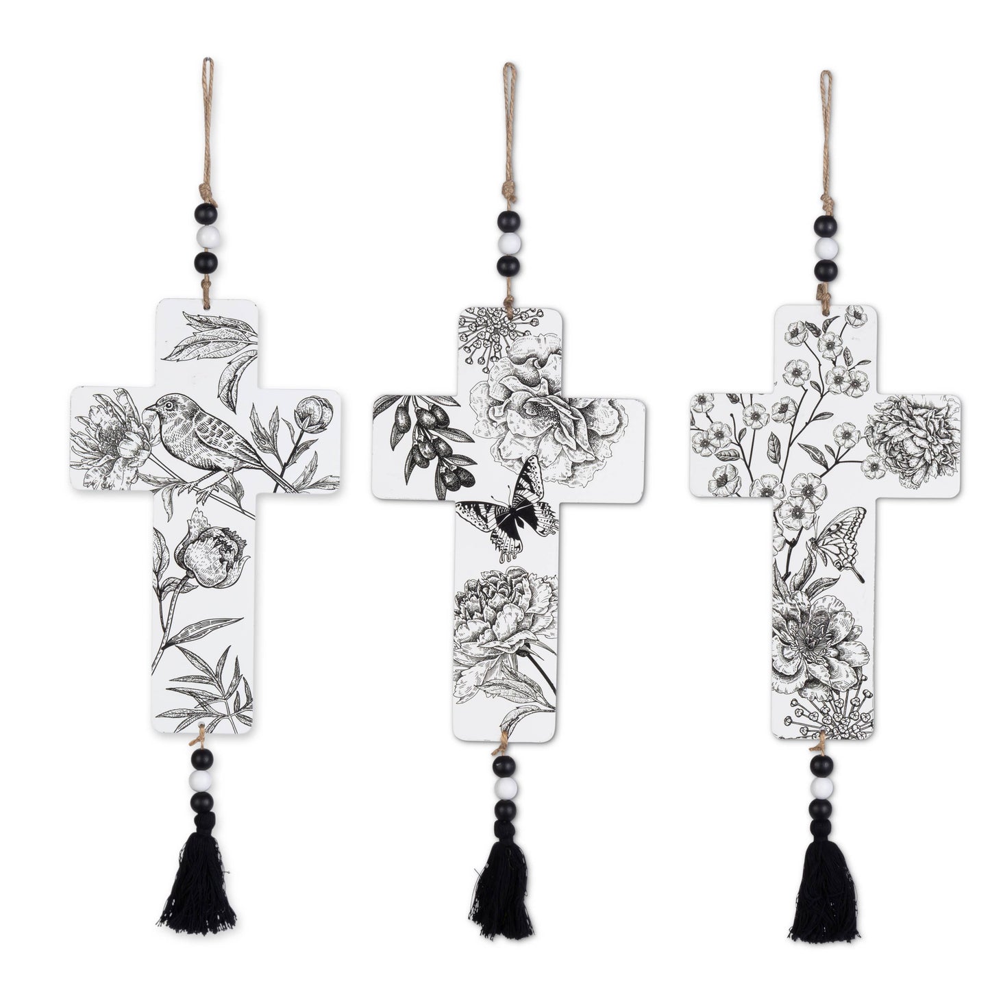 Black & White Wood Cross