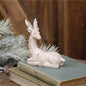 White Distressed Resin 'Looking Back' Reindeer