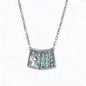 Western Engraved Silver Playing Cards Necklace