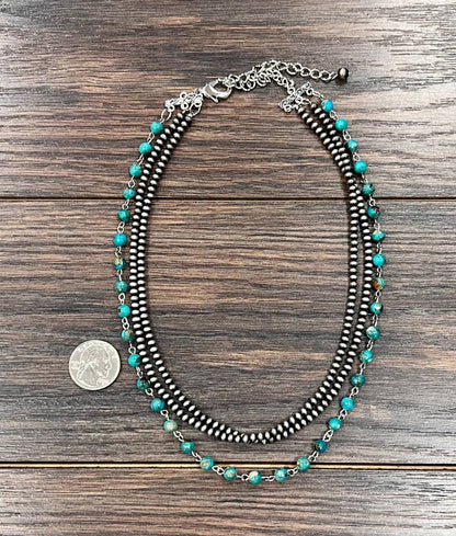 Western Gemstone 3-strand Necklace