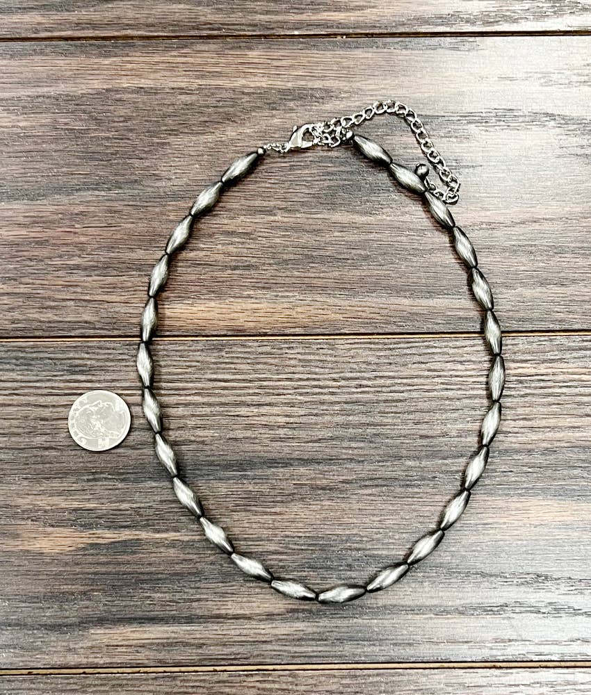 Elongated Western Bead Necklace
