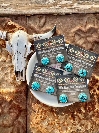 Real Turquoise Earrings/Turquoise Stud Earrings/Western