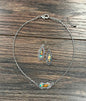 Western Oval Gemstone Necklace Earrings Set