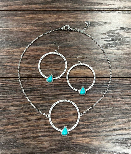 Boho Turquoise Necklace Set