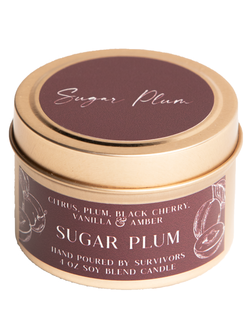 Sugar Plum 4oz Travel Tin Candle